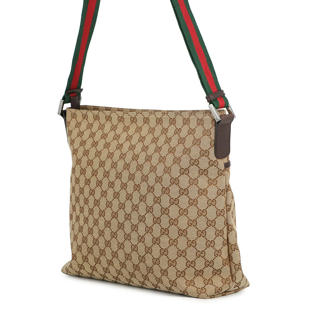 Gucci Shoulder Crossbody Canvas Sherry GG Bag Black